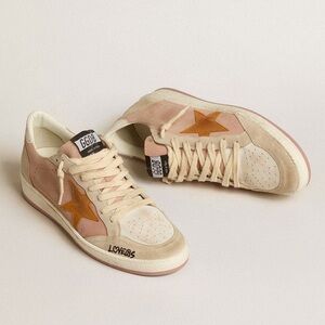 Golden Goose Women's Ball Star in suede with Orange star - Size 38